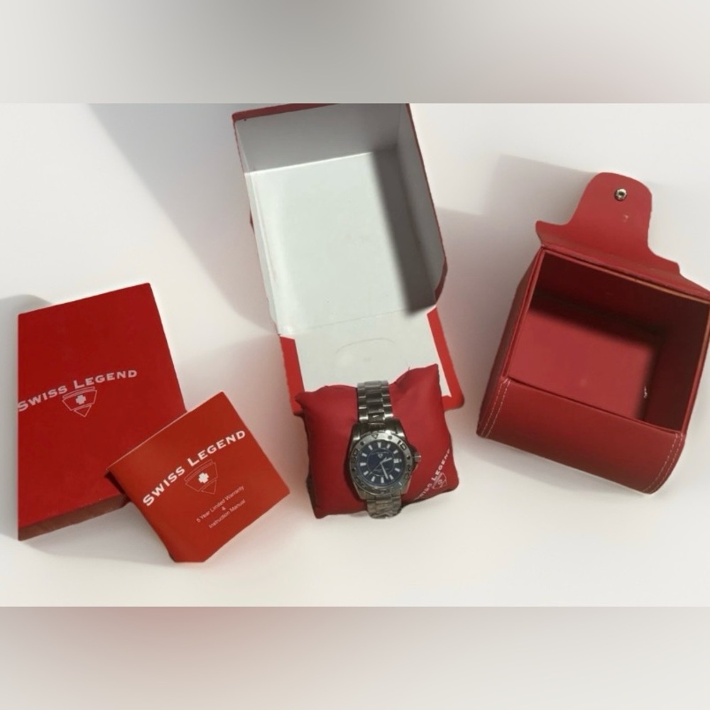 Swiss Legend Grande Clear Blue Face Water Resistance Stainless Steel